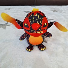 Stitch Disney Plush Hawaiian Elements Fire Volcanic Black  Orange 6" Just Play