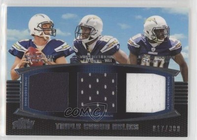 2011 Prime Triple Combo Relics 17/388 Philip Rivers Vincent Brown Rookie RC 2t7