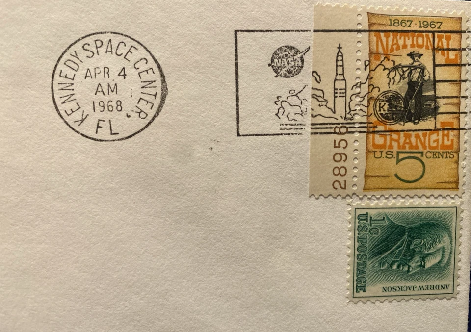 APOLLO 6 Launch With NASA Official NASA BLUE Cachet  ; KSC APRIL 4, 1968 - Image 3 of 4