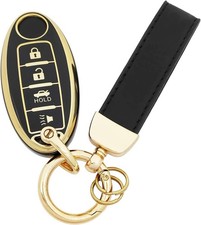 Soft TPU Protector Key Fob Cover Compatible with 2013-2019 Altima -Black