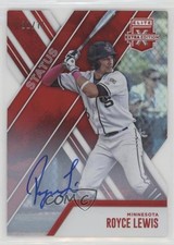 2017 Panini Elite Extra Edition Status Red Die-Cut 21/75 Royce Lewis #1 Auto 8k4