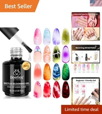 Beetles Clear Blooming Gel 15ml - DIY Christmas Nail Art, Floral & Stone Effects