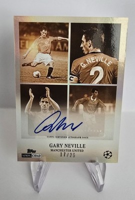 Gary Neville 2025-26 Topps Simplicidad UCC -/25 Autograph 