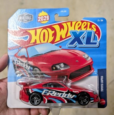 Toyota Supra Greddy Red Hot Wheels XL 1:43 Scale Metal Diecast 2026