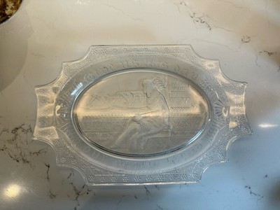 Eapg Egyptian by Adams and co. bread tray, antique circa 1882 perfect condition