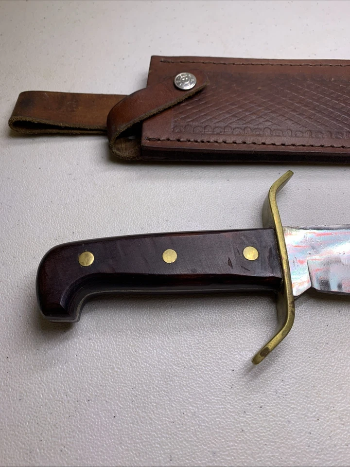 1986 Western USA W49 Fixed Blade Survival Bowie Knife & Sheath Excellent Great! - Image 3 of 4