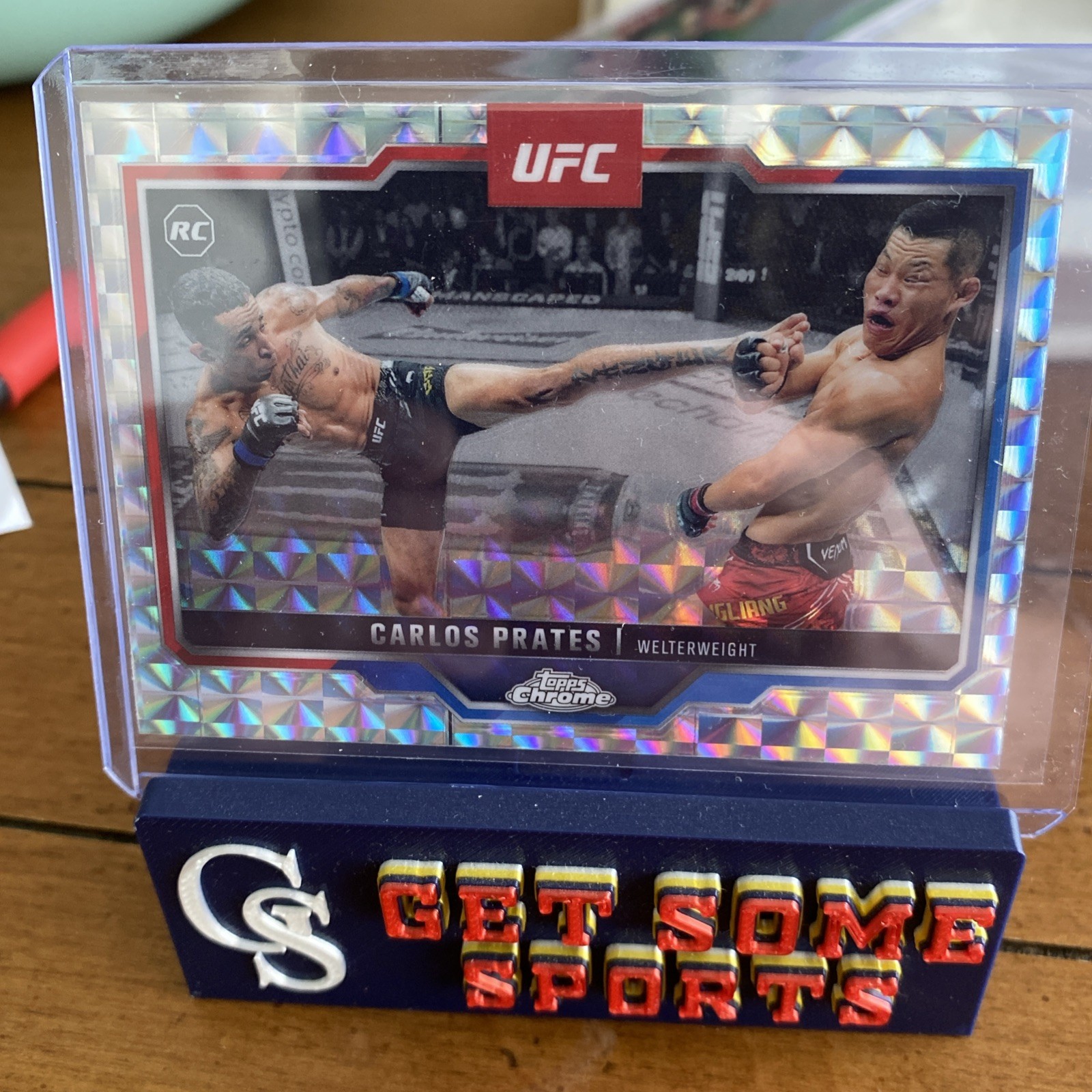 2025 Topps Chrome UFC - Carlos Prates #40 Geometric Refractor (RC)