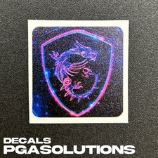 1x MSI Shield Desktop / Laptop Sticker Label Holographic 