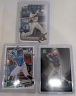 Jackson Chourio 2022 Lot (3) Bowman 1st Edition - Chrome Prospect & Rated Rookie