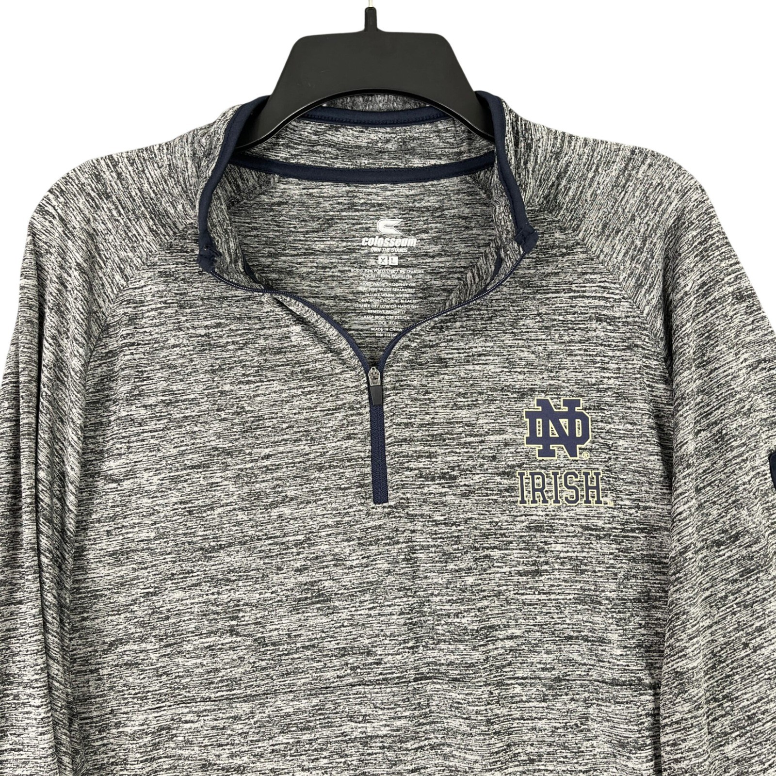 Notre Dame Fighting Irish School Spirit Alumni Student 1/4 Zip Pullover Xl Mens