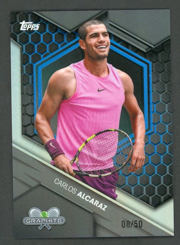 2026 Topps Graphite Carlos Alcaraz Blue Refractor #/50