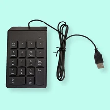 USB Wired Numeric Keypad 18-Key Number Pad Keyboard for Laptop PC Windows