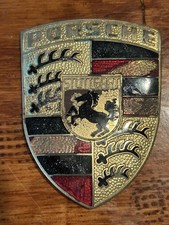 Porsche Badge Front Hood Emblem 1974-1995 911 Part 901 559 210 20 Missing Post Porsche Badge Front Hood Emblem 1974-1995 911 Part 901 559 210 20 Missing Post