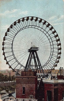 POSTKARTE - LONDON - DAS GROSSE RAD - EARLS COURT - VERSCHICKT 1907