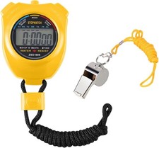 Cronometro Digital LCD Deportivo Portatil Silbato Acero Para Futbol Baloncesto