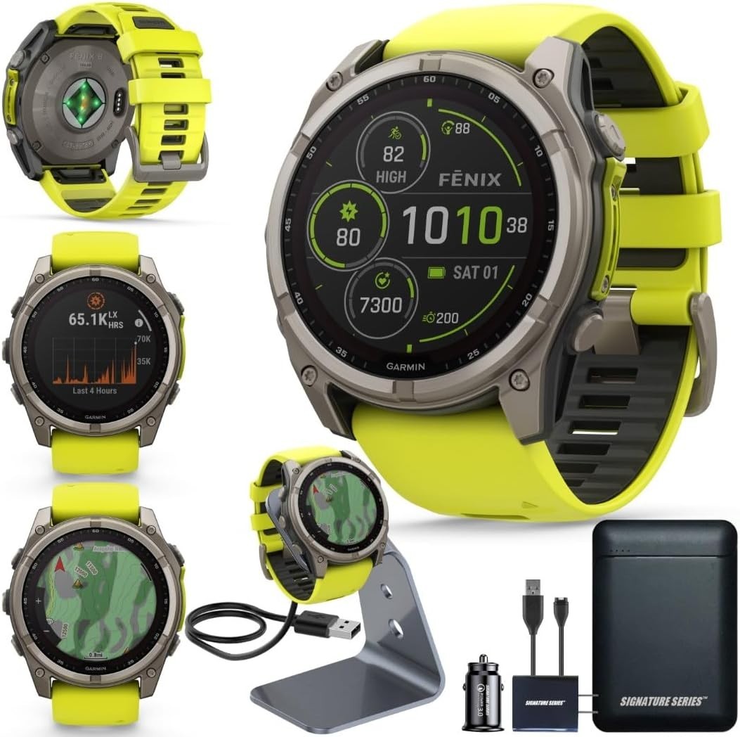 Garmin Fenix 8 Premium Multisport GPS Running Smartwatch, 51