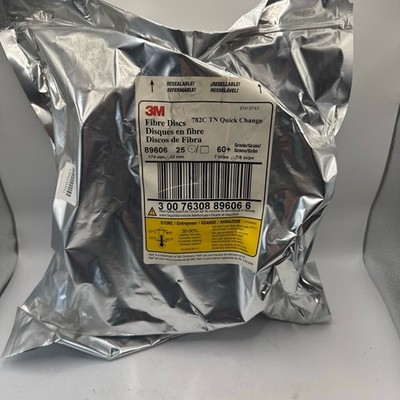 3M 782C TN Quick Change Fibre Abrasive Discs 7 Inch 60+ Grit Rapid Cut 89606