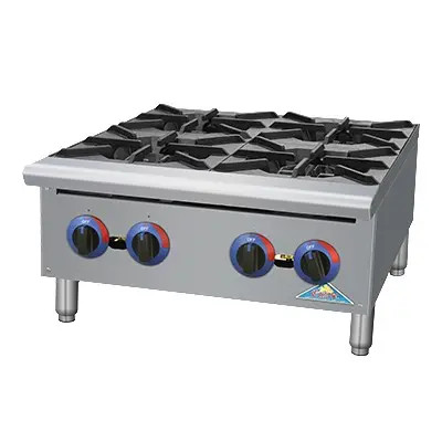 Comstock Castle CCGHP-6 HP Series 36'' Manual 6 Burner Gas Hotplate 150KBTU