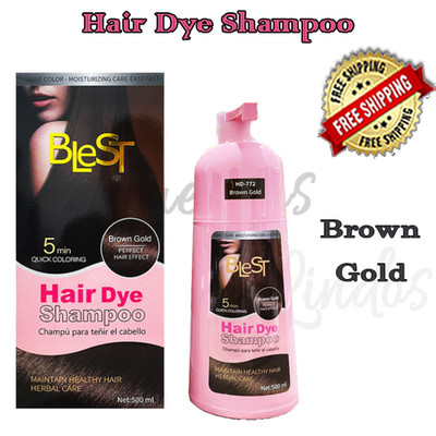 Hair Dye Shampoo Instant 3 in 1 +100% Grey Coverage Herbal Ingredients by Blest