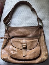 Vintage Fossil Shoulder Bag Sasha Brown Leather Crossbody Purse ZB2987 GUC