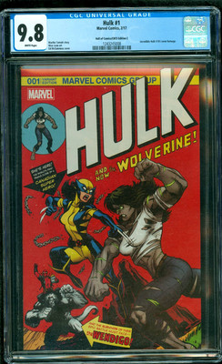 Hulk #1 CGC 9.8 McGuinness Variant Hulk 181 Homage vs Wolverine X23 Marvel 2017