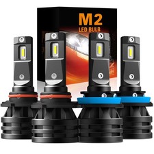 AUXITO Combo CSP LED Headlight 9005 Bulbs High Beam H11 Lo Beam 6500K White 4/8X