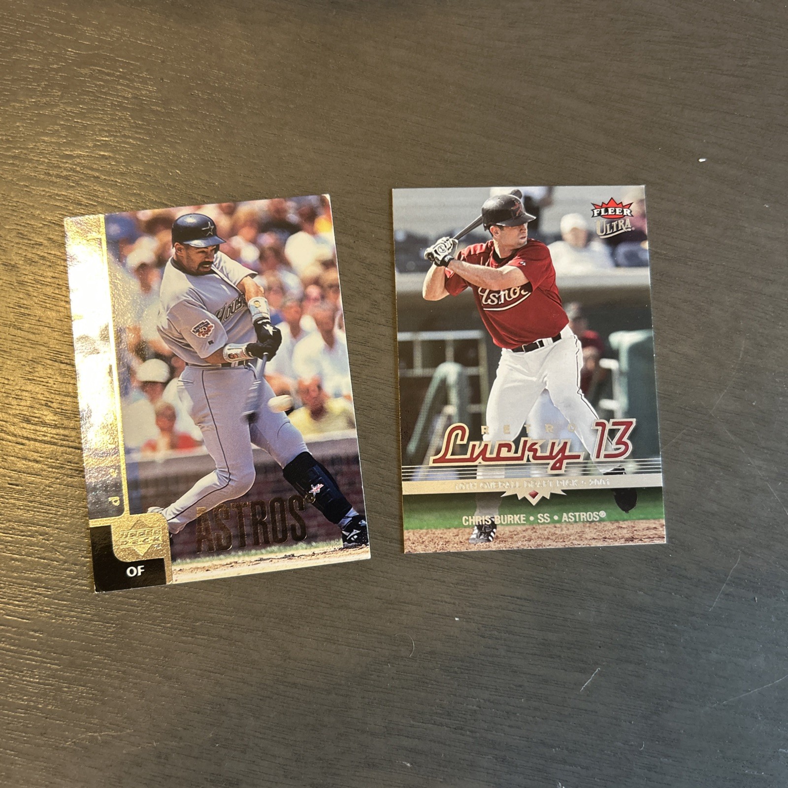 Astros Baseball 2-Card Lot Of Derek Bell #386 And Chris Burke #243