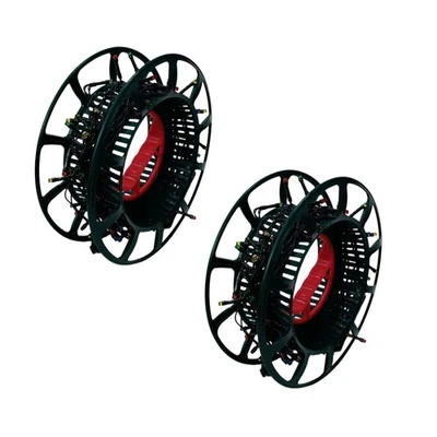 SHOP4ALLSORTS 2 Christmas Light Storage Wheel Wind Up Cable String Light Organiser With Handle