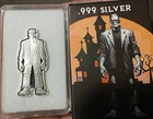 🧟 FRANKENSTEIN 5g .999 Silver Bar-Pan Silver Monster Collector Bullion In Assay