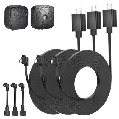 3pk 30ft Weatherproof Power Cable for Blink Outdoor