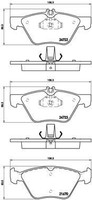 2X Brembo Bremsbelagsatz, Scheibenbremse P 50 075 FüR MERCEDES-BENZ