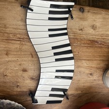 Hand Painted Piano Keyboard Serving Tray Juleez  Ceramic Music Decor