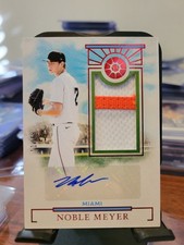 NOBLE MEYER AUTO 2024 Panini Boys of Summer 2 color patch RED autograph 11/49