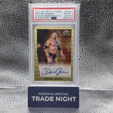 2024 LEAF METAL LEGENDS  DWAYNE JOHNSON  90 AUTO-SUPER GOLD 1/1 PSA/DNA CERT 🔥