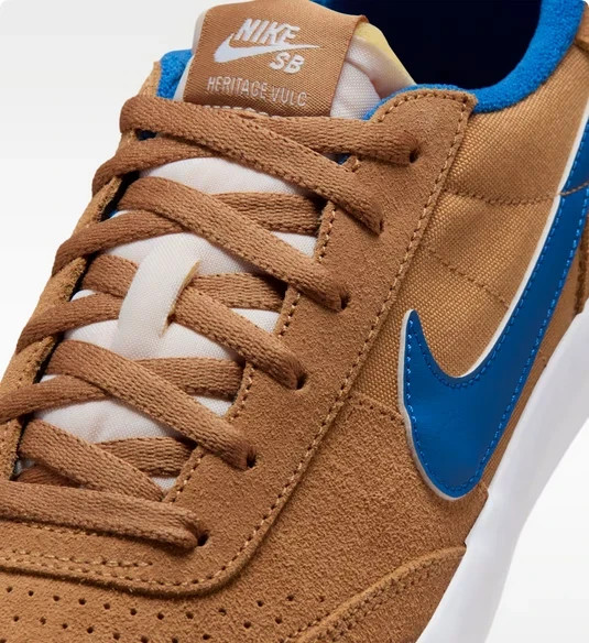 Nike SB Heritage Vulc Skate Brown Blue Sneakers CD5010-200  display picture 2