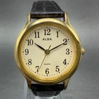 Seiko Alba Watch Women 27mm Cream Dial Gold Tone Round Y121-K990 New Battery VTG