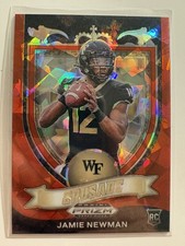 2021 Panini Prizm Draft Picks Jamie Newman Red Cracked Ice Card #174 Crusade