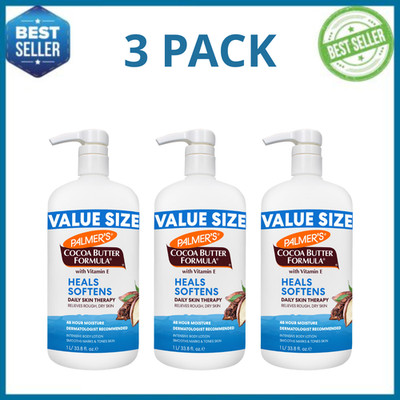 Palmer's Cocoa Butter Daily Skin Therapy Body Lotion 33.8 fl oz Dry Skin, 3 Pack