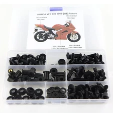 Steel Complete Screws Fairing Bolts Kit Fit For Honda VFR800 2002-2013 Black