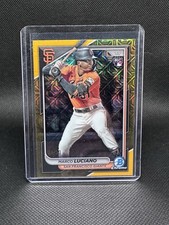 2024 Bowman Base Mega Gold Mojo Refractor /50 #18 Marco Luciano - Giants