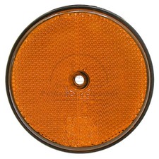 Round Yellow Reflector 85mm with 6mm Hole Impact-Resistant Base