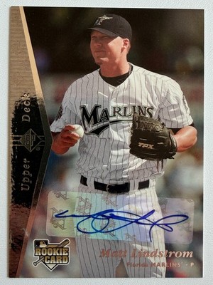 Matt Lindstrom 2007 Upper Deck SP Rookie Edition MLB Rookie RC Auto #165 Marlins