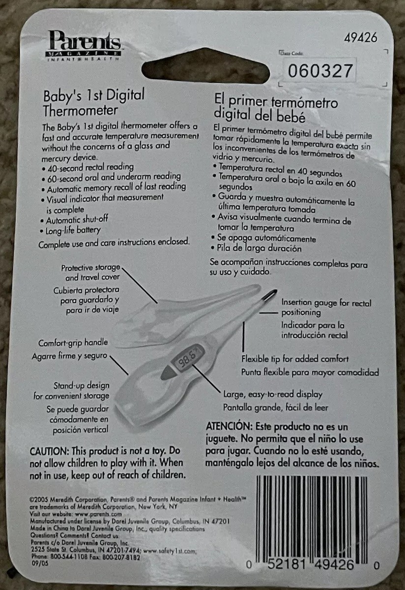 Parents Magazine Digital Medical Thermometer Baby + Adult Accurate Fast  Reading | eBay UK