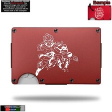 Goku Frieza Dragon Z Laser Engraved Onto An Aluminum Wallet