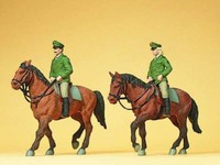 Preiser 10390 Berittene Polizei Deutschland 4 Figuren Pferdepolizisten H0 Neu