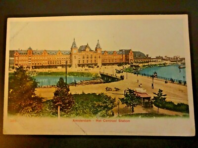 Het Hauptbahnhof - Amsterdam Vintage Postkarte