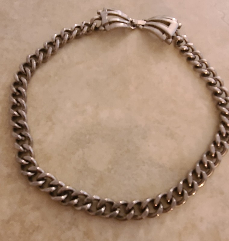Vintage Chain Link Choker Necklace Biker Steampunk Rocker