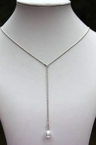 A42W Natürliche Zucht Süßwasser Perlen Schmuck Halskette Perlenkette Kette neu - Bild 1 von 1