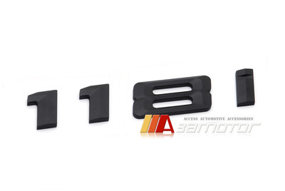 Matte Black Emblem Badge Letters fits BMW 118D 118 d E81 F20 E87 E88 1-Series