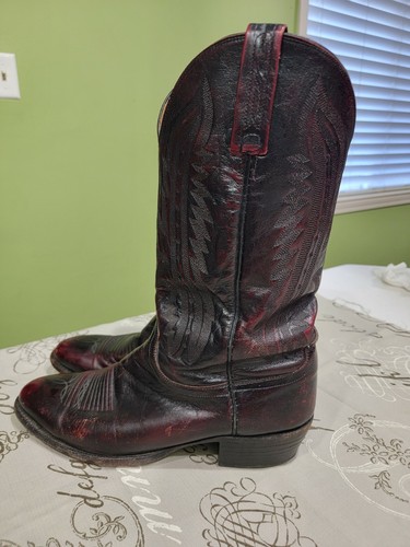 Lucchese 2000 Mens Red Cherry Goat 